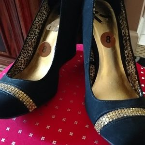 Black and Gold Wedges